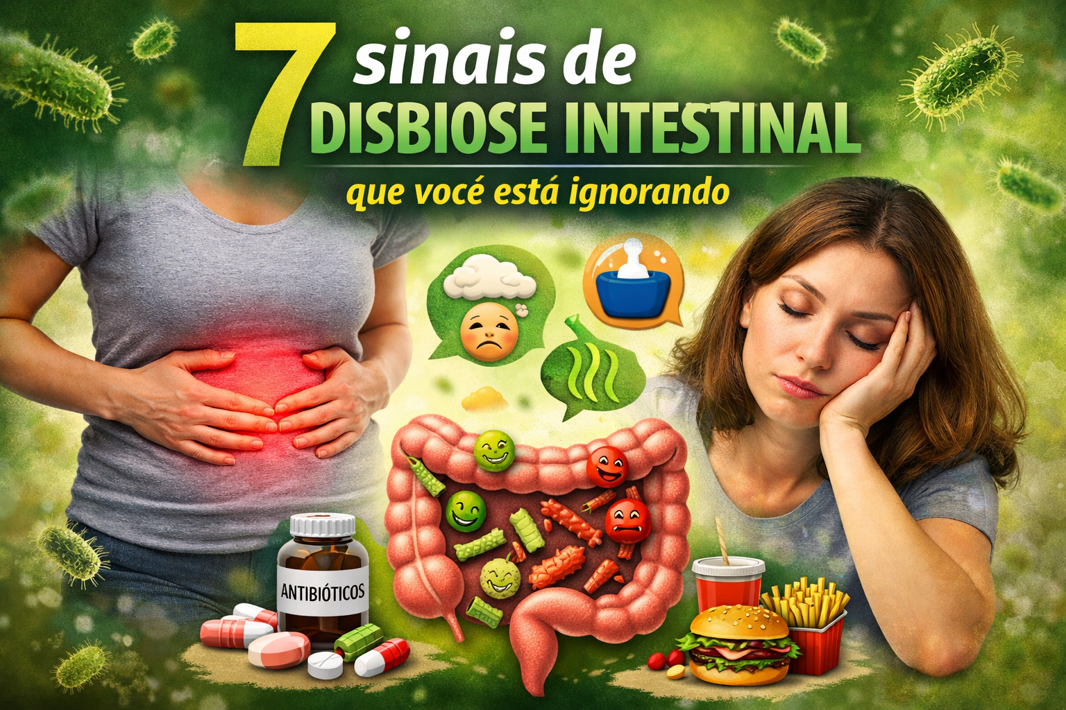 7 sinais de disbiose intestinal que você está ignorando