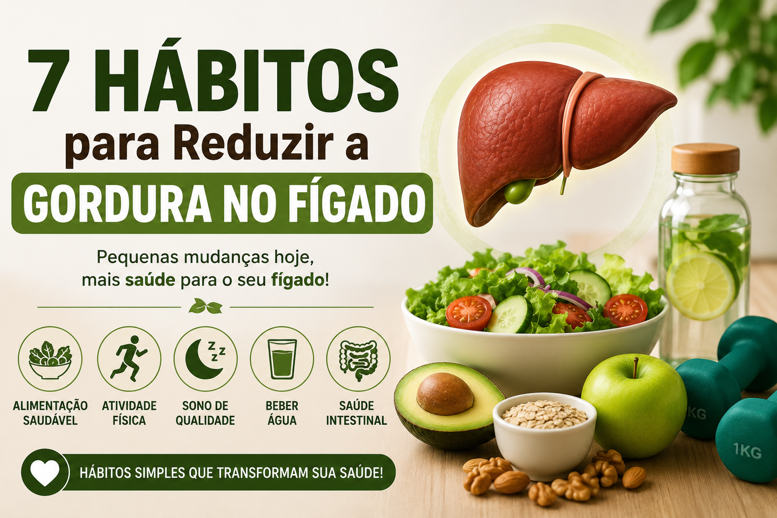 7 Hábitos para Reduzir a Gordura no Fígado
