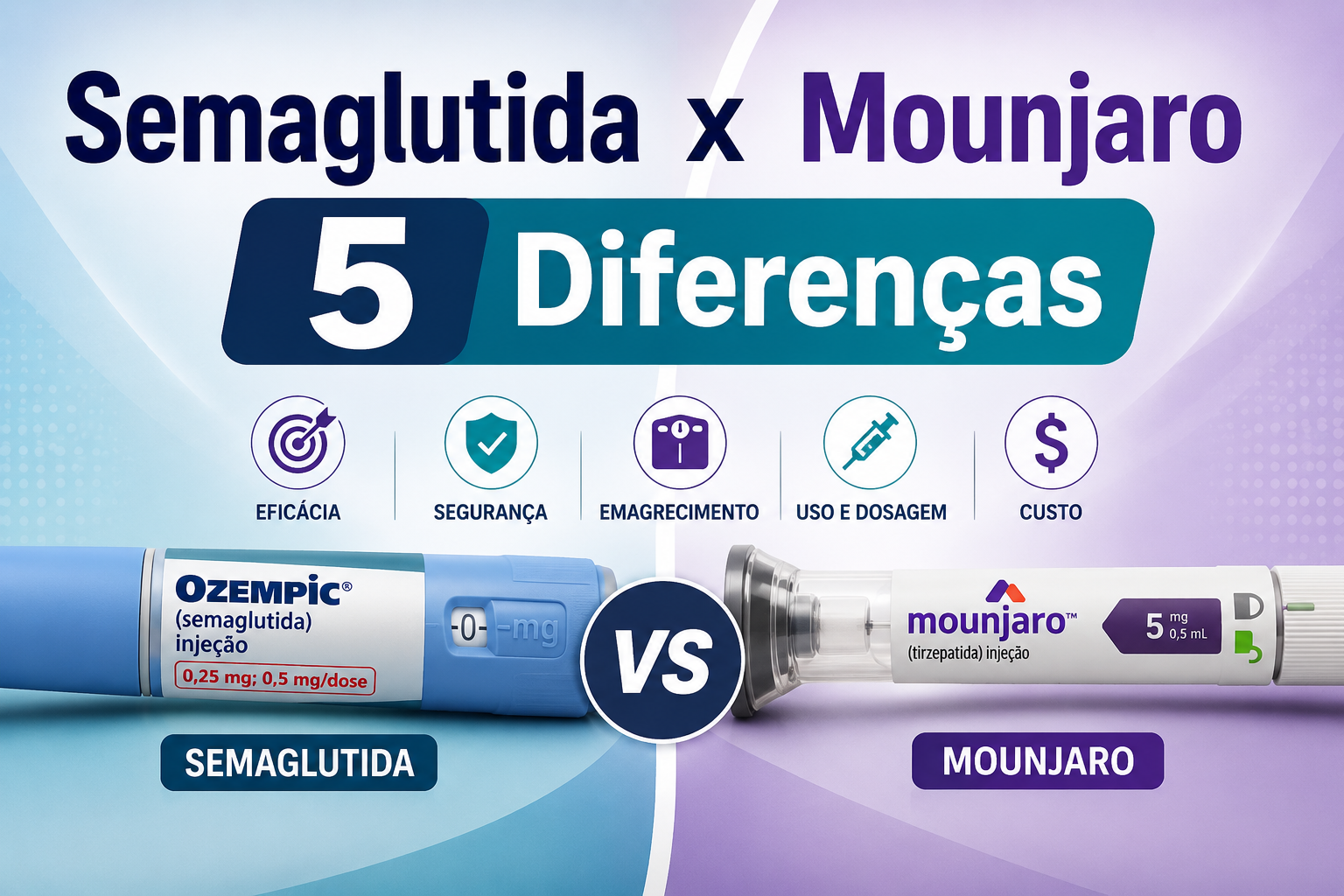 Semaglutida x Mounjaro: 5 Diferenças